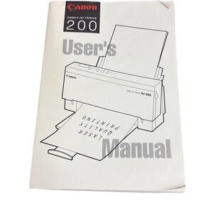 Canon BubbleJet Printer 200 User's Manual ST533B30 Vintage‎ Excellent Condition